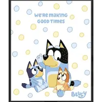 Bluey we're making good times fleece deken 130 x 170 cm