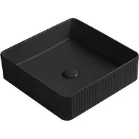 Mexen Grovo opbouw waskom geribbeld 41 x 41 cm, zwart mat - 22304185