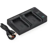 123accu Canon BP-808 / BP-819 / BP-827 USB-C double slot oplader (8.4V, 0.7A, huismerk)