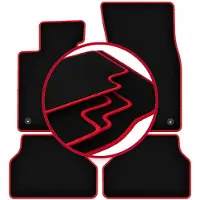 Carlux -RED automatten voor: BMW 5 E61 VELCRO stationwagen, avant (2003-2010)