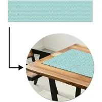 MuchoWow Tafelloper 200x50 cm - Tafelmat vinyl Zee - Dieren - Bluewave - Blauw - Tafeldecoratie - Tafelversiering - Keuken decoratie - Tafel versiering