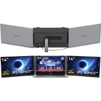 Blackview AceBook 6 Laptop 15,6 inch Full HD - 16 GB RAM - 256 GB + DCM6 14" Draagbare Monitor Combinatiepakket, FHD IPS Scherm, Dual-band WiFi, Plug & Play, Kantoor Efficiëntie Set (Grijs)