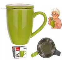 Banquet Mok met Infuser - Groen Keramiek - 350ml