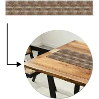 MuchoWow Tafelloper 180x30 cm - Tafelmat vinyl Bruin - Planken - Horizontaal - Hout - Tafeldecoratie - Tafelversiering - Keuken decoratie - Tafel versiering