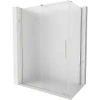 Mexen Velar douchecabine schuifbaar 160 x 80 , ijs, geborsteld nikkel - 871-160-080-31-97