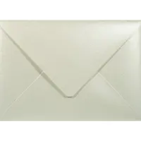 Netuno Metallic (parelmoer) ecru enveloppen A6 - 125 x 175 mm - B6 - 25 stuks - NK natgelijmde - 120 gram - Majestic -