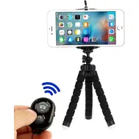 Octopus Mini Statief voor Telefoon - Flexibel Smartphone Tripod met Universele Houder - Camera Monopod Stand - Zwart