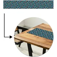 MuchoWow Tafelloper 180x30 cm - Tafelmat vinyl Zee - Dieren - Donkerblauw - Schelpen - Tafeldecoratie - Tafelversiering - Keuken decoratie - Tafel versiering