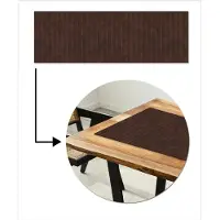 MuchoWow Tafelloper 150x50 cm - Tafelmat vinyl Roest - Lijnen - Patroon - Tafeldecoratie - Tafelversiering - Keuken decoratie - Tafel versiering