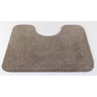 Prima Set - - Soft - WC mat - 50x60cm - antislip - met uitsparing 21cm - en - Badmat - 50x70cm - beige taupe - antislip