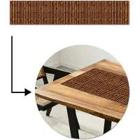 MuchoWow Tafelloper 200x40 cm - Tafelmat vinyl Donker - Bamboe - Bruin - Tafeldecoratie - Tafelversiering - Keuken decoratie - Tafel versiering