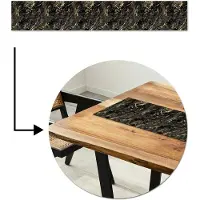 MuchoWow Tafelloper 180x30 cm - Tafelmat vinyl Marmer - Zwart - Goudstructuur - Tafeldecoratie - Tafelversiering - Keuken decoratie - Tafel versiering
