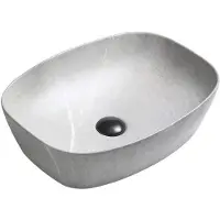 Mexen Editta opzetwastafel 49 x 37 cm, grijs steen - 21384962
