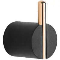 Mexen Aron handdoekhaak, zwart/roze goud- 7088135-67