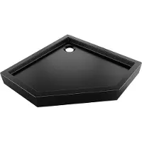Mexen Flow+ vijfhoekige douchebak 90 x 90 , zwart mat - 46P709090H