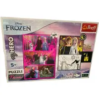 Trefl Frozen Neon Puzzel 104 Elementen met Glow-in-the-Dark Poster