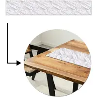 MuchoWow Tafelloper 180x30 cm - Tafelmat vinyl Marmer - Wit - Grijsgroen - Tafeldecoratie - Tafelversiering - Keuken decoratie - Tafel versiering