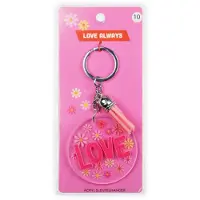 Paper Dreams Sleutelhanger met kwastje | Acryl sleutelhanger – Love