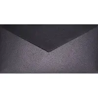 Netuno Metallic (parelmoer) zwarte enveloppen DL - 110 x 220 mm - 25 stuks - NK natgelijmde - 120 gram - Aster Metallic -