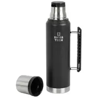 Swiss Tech Swiss-Tech ST076007 – Thermofles 1,18 L – RVS 304 – Dubbelwandige vacuümisolatie – Portable design