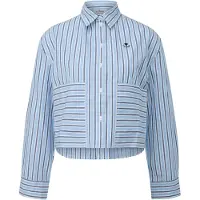 s.Oliver Blouse marine / lichtblauw / wit