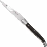 Laguiole En Aubrac Terre d'Aubrac, Double Stainless Steel Bolsters, Brushed Finish, zakmes, 12 cm