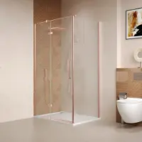 Saniclear Pure douchecabine 100x80cm geborsteld koper