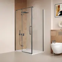 Saniclear Pure douchecabine 80x90cm verouderd ijzer - gunmetal