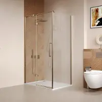 Saniclear Pure douchecabine 120x90cm verouderd messing