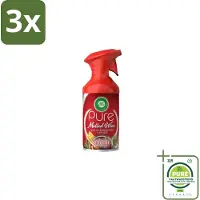 Air Wick 3 x – Luchtverfrisser Spray – Pure Mulled Wine – 250 ml - Grootverpakking - Luchtverfrisser - Warme Geur - Gezellige Sfeer - Wintergeur - Glühwein