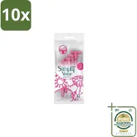 Gillette venus 10 x Gillette Simply Venus – Wegwerpscheermesjes – Basic – 5 mesjes - Grootverpakking - Scheermesje Vrouw - Scheermesje Voor Vrouwen - Wegwerpscheermesje - Scheermesje Basic -