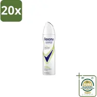 Rexona 20 x Deodorant Spray Advanced Protection Stress Control 150 ml - Grootverpakking - Anti-transpirant Spray - Stress Zweten - Frisse Citrusgeur - Body Heat Activated - 72 Uur Bescherming