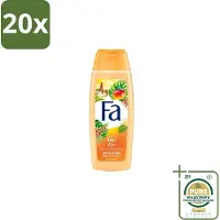 Fa 20 x – Douchegel – Bali Kiss – 250 ml - Grootverpakking - Douchegel - Mango - Vanillebloesem - Tropisch - Vegan