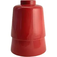 XLBoom Piled Vaas Rood Tall - ø24cm - 32,50cm hoogte - Keramische design vaas met gestapeld effect - Verkrijgbaar in Ruby | Cream | Dark Green - Tijdloze woondecoratie door Alain Gilles