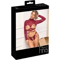 Abierta Fina Open Top & Thong red M