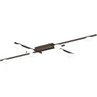 Wever & Ducre Plafondlamp Perlez Grid 1.0, dimbaar, brons / oud-messing, Woon-/ Eetkamer, Aluminium, Modern, plafondlamp