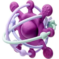 Bitey Rammelaar - Bijtring Baby - BPA-vrij - Grijp- en Bijtspeelgoed - Baby Speelgoed - Lavender Breeze - vanaf 3 maanden