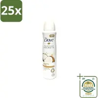 Dove 25 x – Deodorant Spray – Restoring Ritual Cocos & Jasmijn – 150 ml - Grootverpakking - Deodorant Spray - Kokos En Jasmijn - Alcoholvrije Deodorant - Huidverzorging - Okselverzorging