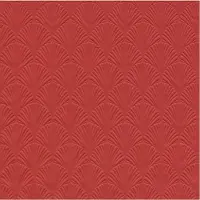IHR Servet Luxe - 48x - 3-laags - met schub patroon - rood - 33 x 33 cm