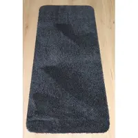 Prima - Soft - Wastafelmat - Badmat - zwart - antraciet - 50x120cm - antislip