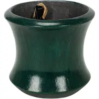 Roberts Collection olijf groene pot - diameter 27cm - hoogte 27cm - planten pot - zandloper pot - decoratieve pot