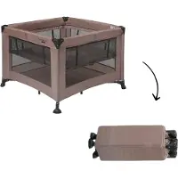 Titaniumbaby Opvouwbare box SMART Mason met verhoger 100x100 cm Taupe inclusief draagtas