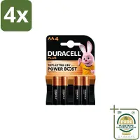 Duracell Alkaline Batterijen Mainline Bst AA 4 stuks per verpakking - Voordeelverpakking - 4 stuks - Betrouwbare batterijen - Elektronica