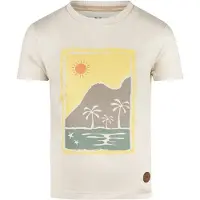 Koko Noko T-shirt ecru Jongens Stretchkatoen Ronde hals Printopdruk - maat 122