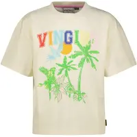 Vingino Shirt 'Henske' crème / blauw / geel / grasgroen