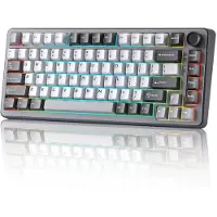 Yunzii B75 Wired - Mechanisch Gaming Toetsenbord - RGB Verlichting - 75% Layout - Hot-Swappable - Cherry Profile - PBT Keycaps - Gasket Mount - Bedraad - Grijs