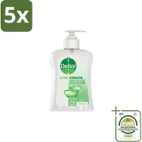 Dettol 5 x Handzeep Hydraterend Aloë Vera 250 ml - Grootverpakking - Handzeep - Antibacteriële Handzeep - Aloë Vera Handzeep - Hygiëne - Handhygiëne