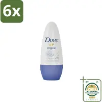 Dove – Deodorant Roller – Original – 50 ml - Voordeelverpakking - 6 stuks - Huid verzorging - Transpiratiegeur