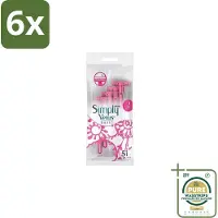 Gillette venus Gillette Simply Venus – Wegwerpscheermesjes – Basic – 5 mesjes - Voordeelverpakking - 6 stuks - Scheermesje voor benen - Scheermesje voor oksels