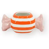 Housevitamin Plantenpot Snoepje – Dolomiet – Roze & Oranje – 17x8x8 cm – Waterdicht – Design Bloempot – Eyecatcher